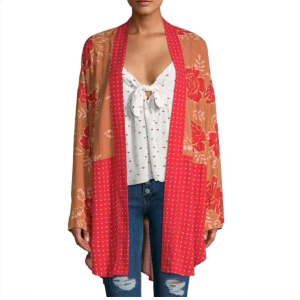 Free people kimono boho beach cover